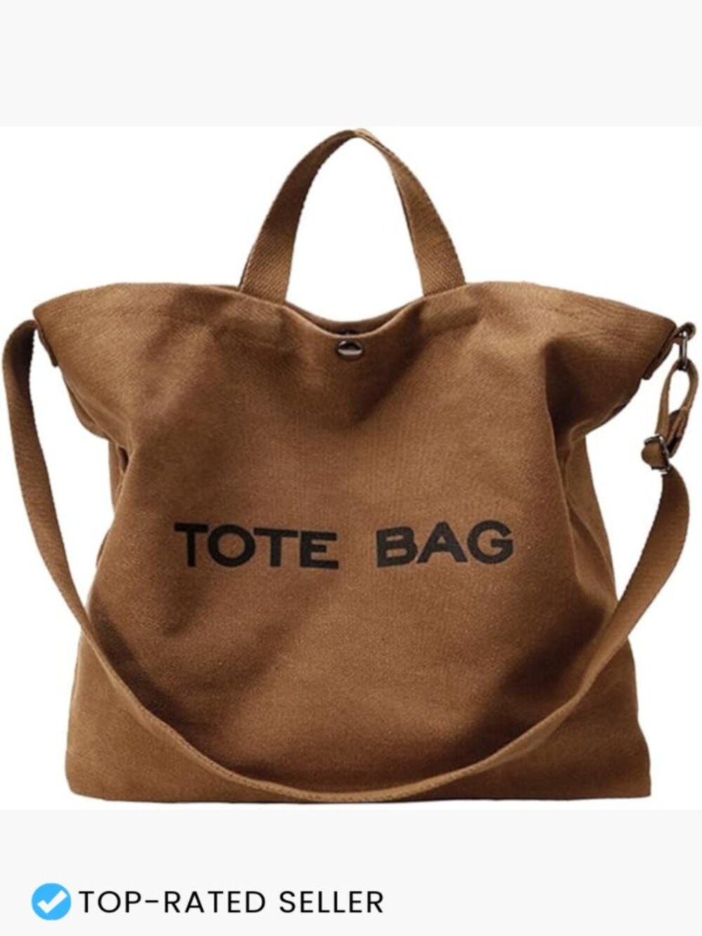 Large Canvas Tote Bag Sturdy Work Travel Shoulder Crossbody Top Handle Handbag